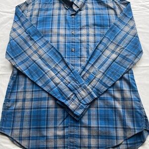 J. Crew Blue and Gray Plaid Casual Shirt